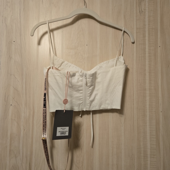 House of CB Lilibeth white gathered bustier top - Picture 3 of 4